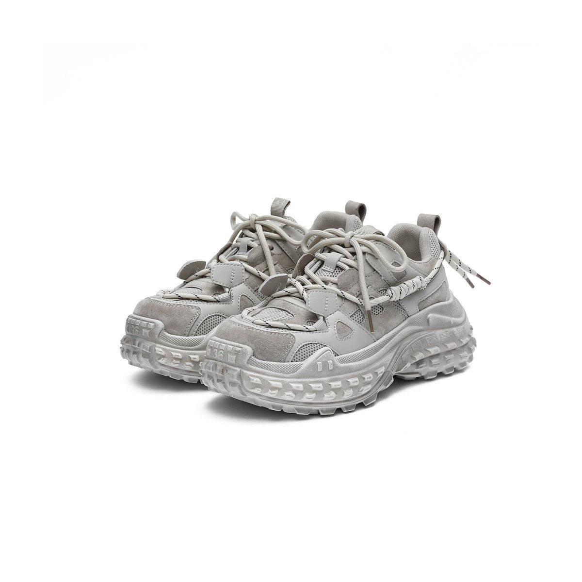 Chunky Sole Grey Performance Sneakers-1